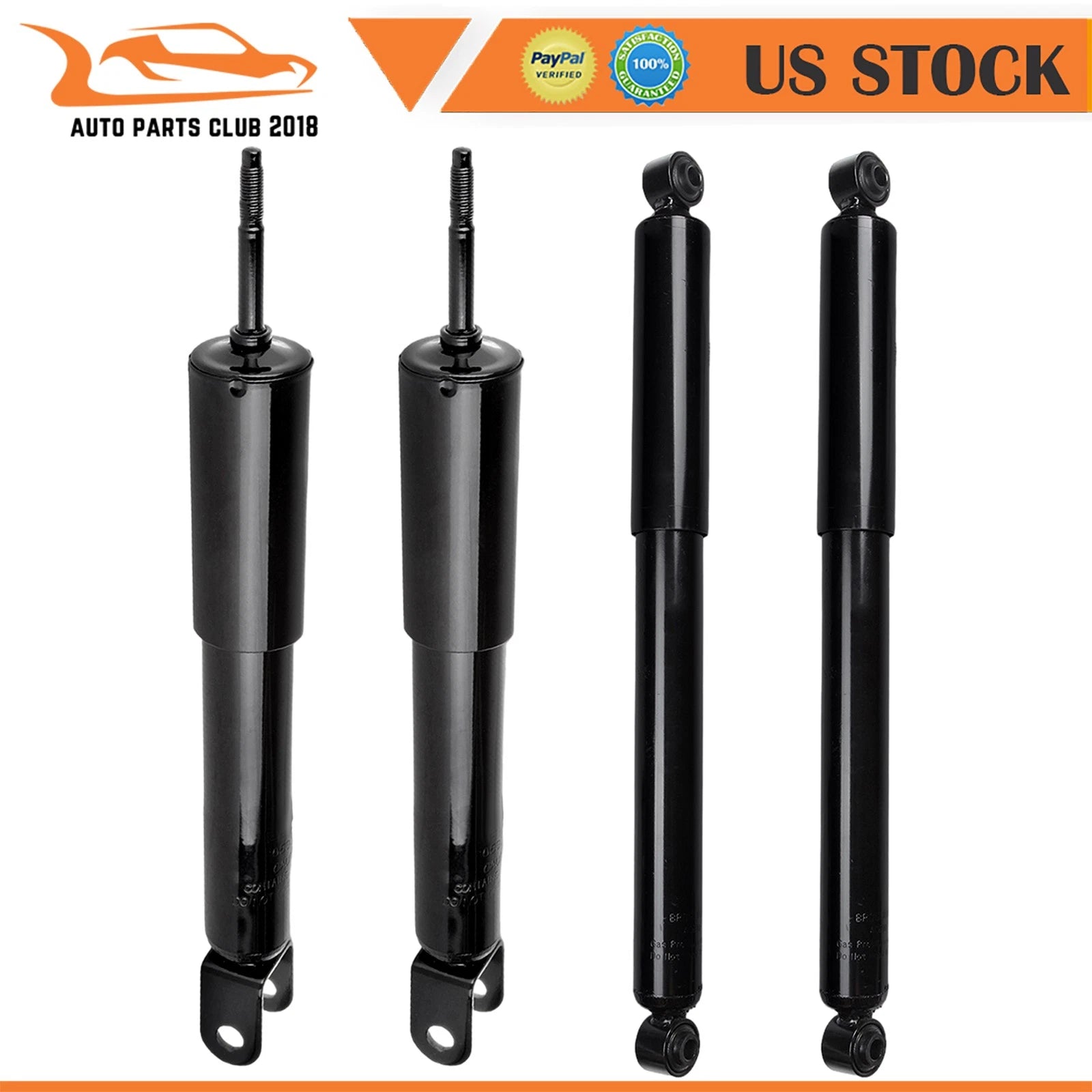 Set of 4 Strut Shock Absorbers for GMC Yukon XL 1500 4WD (2000–2006)