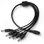 12V 10A Power Distribution Cable 5.5x2.1mm Female to Male Splitter