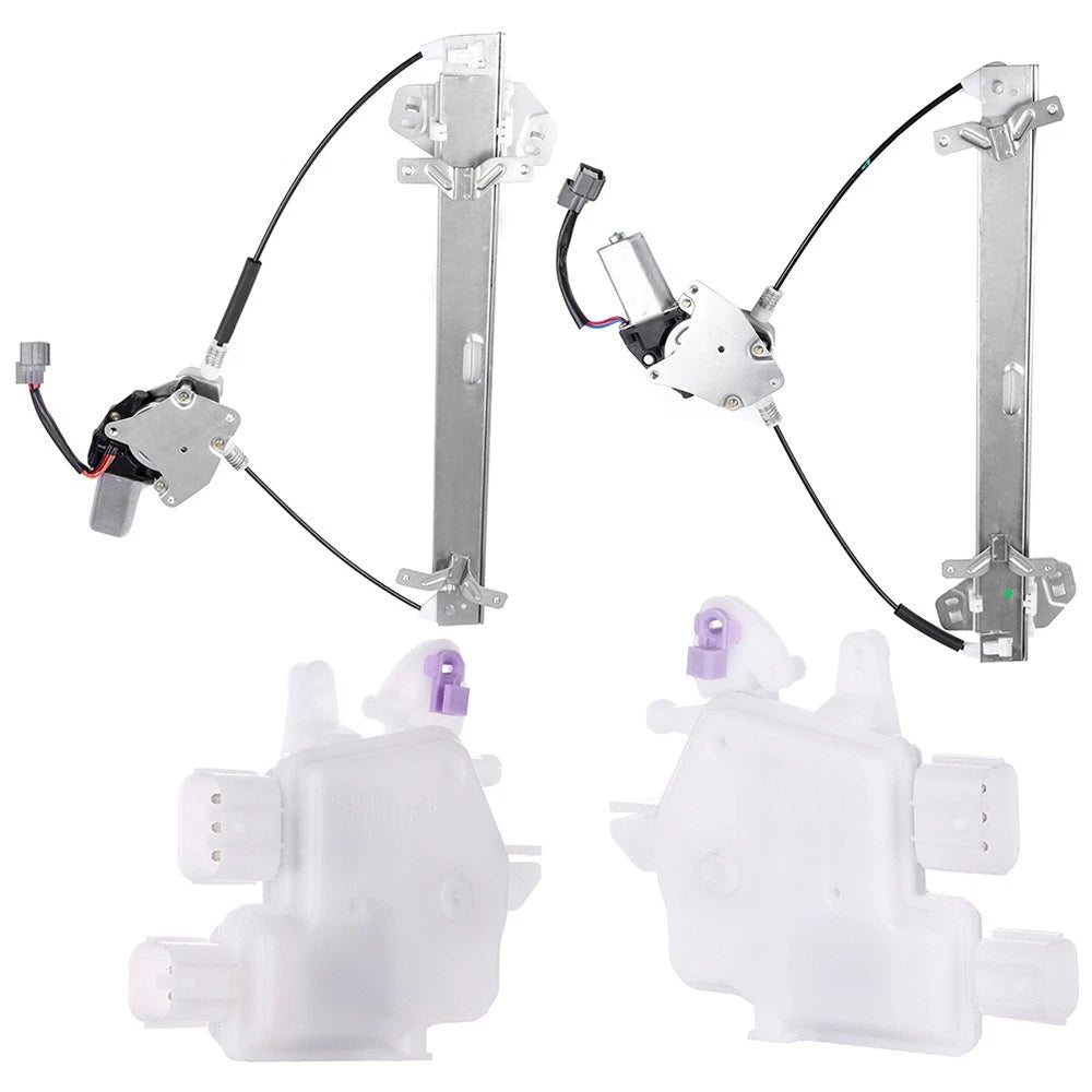 Set of 2 Door Lock Actuator & Window Regulator for Honda Accord
