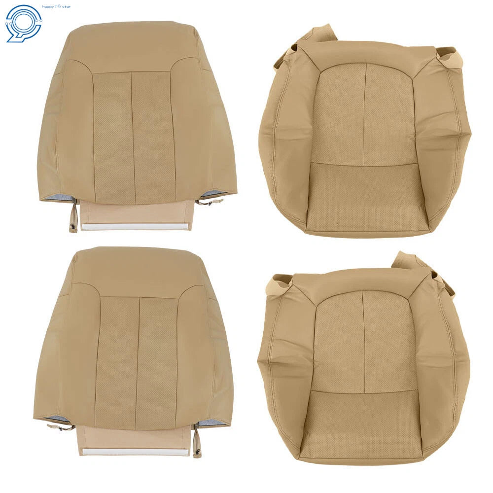 Set of 2 Perforated Leather Seat Covers for Ford F150 Lariat (2009–2014)