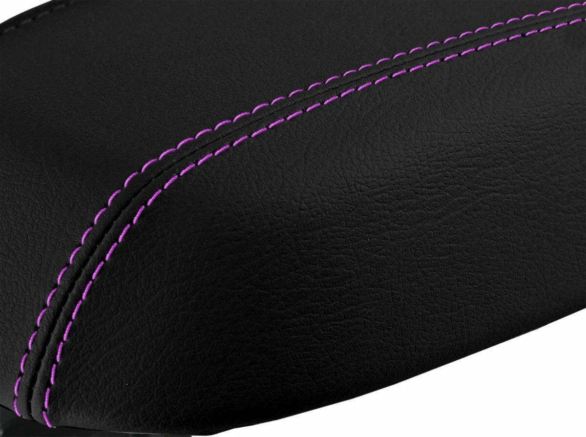 Console Lid Pull Over Cover Leather for Kia Sportage (2011–2016) Purple Stitch