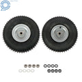 Set of 2 Lawn Mower Tires & Wheels for 15" Axle (Inflated, 3" Hub)