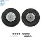 Set of 2 Lawn Mower Tires & Wheels for 15" Axle (Inflated, 3" Hub)