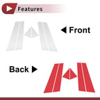 Door Pillar Window Trim Set for Volkswagen Passat (Silver Tone)