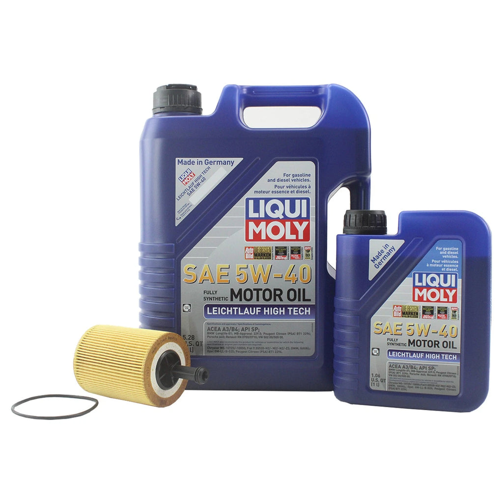 Oil Change Kit 6L Liqui Moly Leichtlauf High Tech 5W-40 for Audi 2.0/2.8L