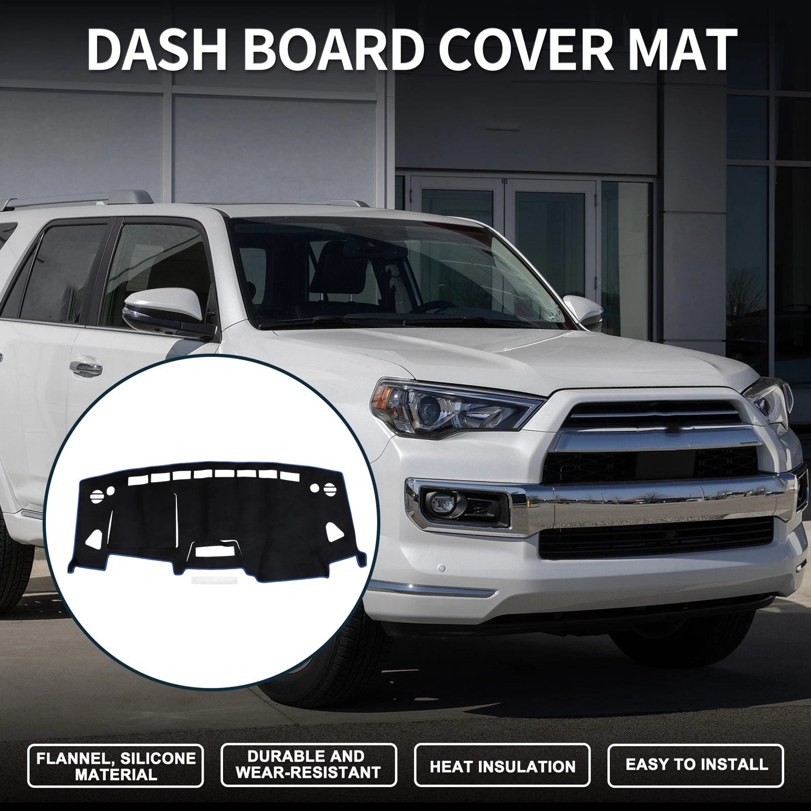 Dashboard Dash Cover Mat for Suzuki Solio MA15S (1 Set, Black Blue)