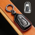 Key Fob Holder / Full Coverage Black Leather for ISUZU D MAX MU-X