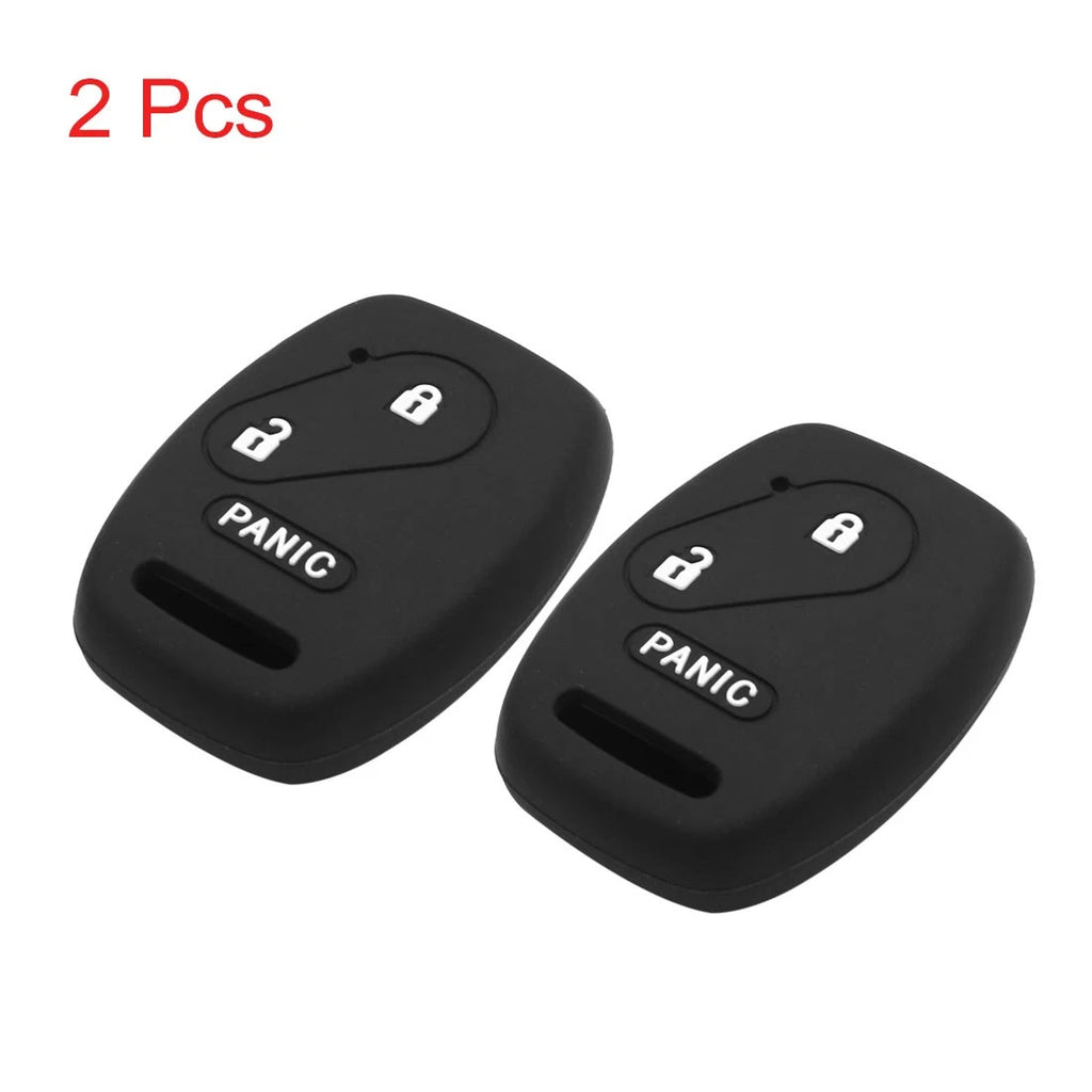2X Black Silicone 2+1 Button Remote Key Cover for Honda 