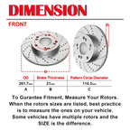 Front Slotted Rotors and Brake Pads for Honda Civic (2006-2011)