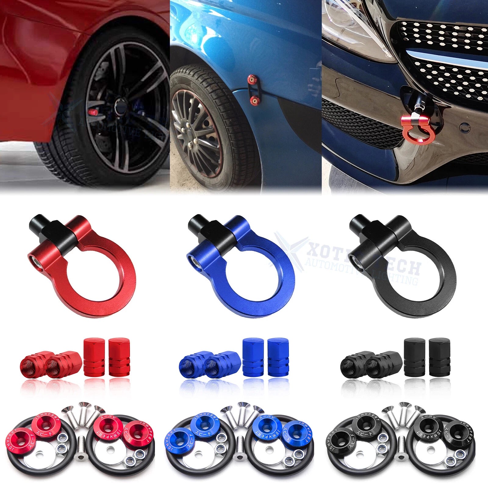 Towing Hook, Air Valve Caps & Release Fastener for Mercedes (2013–2019)