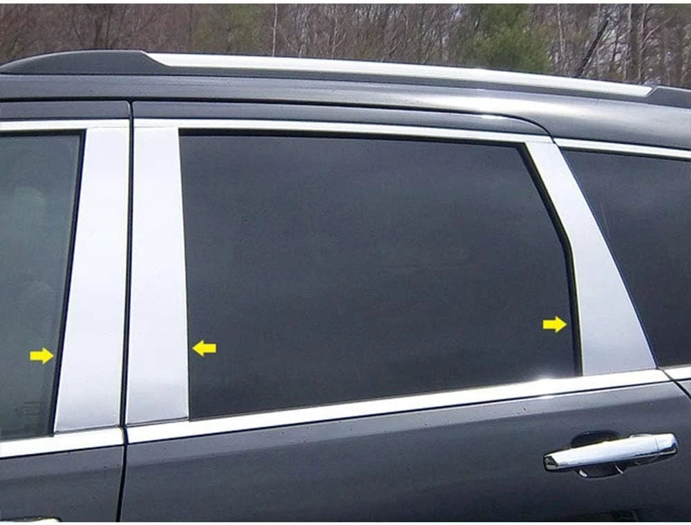 6pc. Luxury FX Chrome Pillar Post Trim For 2011-2021 Jeep Grand Cherokee