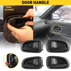 Set of 4 Interior Door Handles for Toyota Corolla (1993–1997) Black