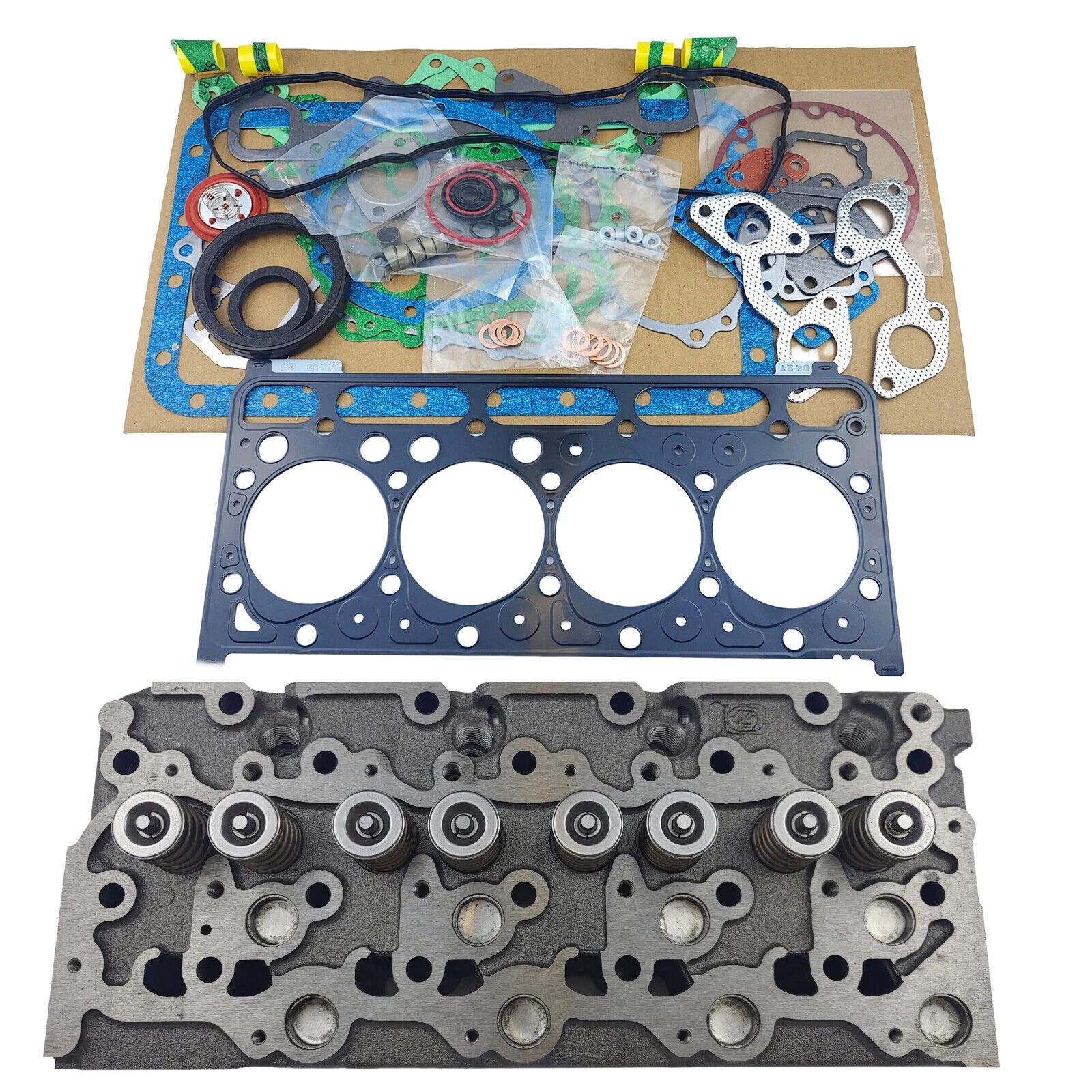 Cylinder Head Assy & Gasket Kit for Kubota Bobcat 337D 341D (V2003 V2003T)