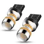 Set of 2 7443 7440 7444 LED Turn Signal Light Bulbs Amber for Universal