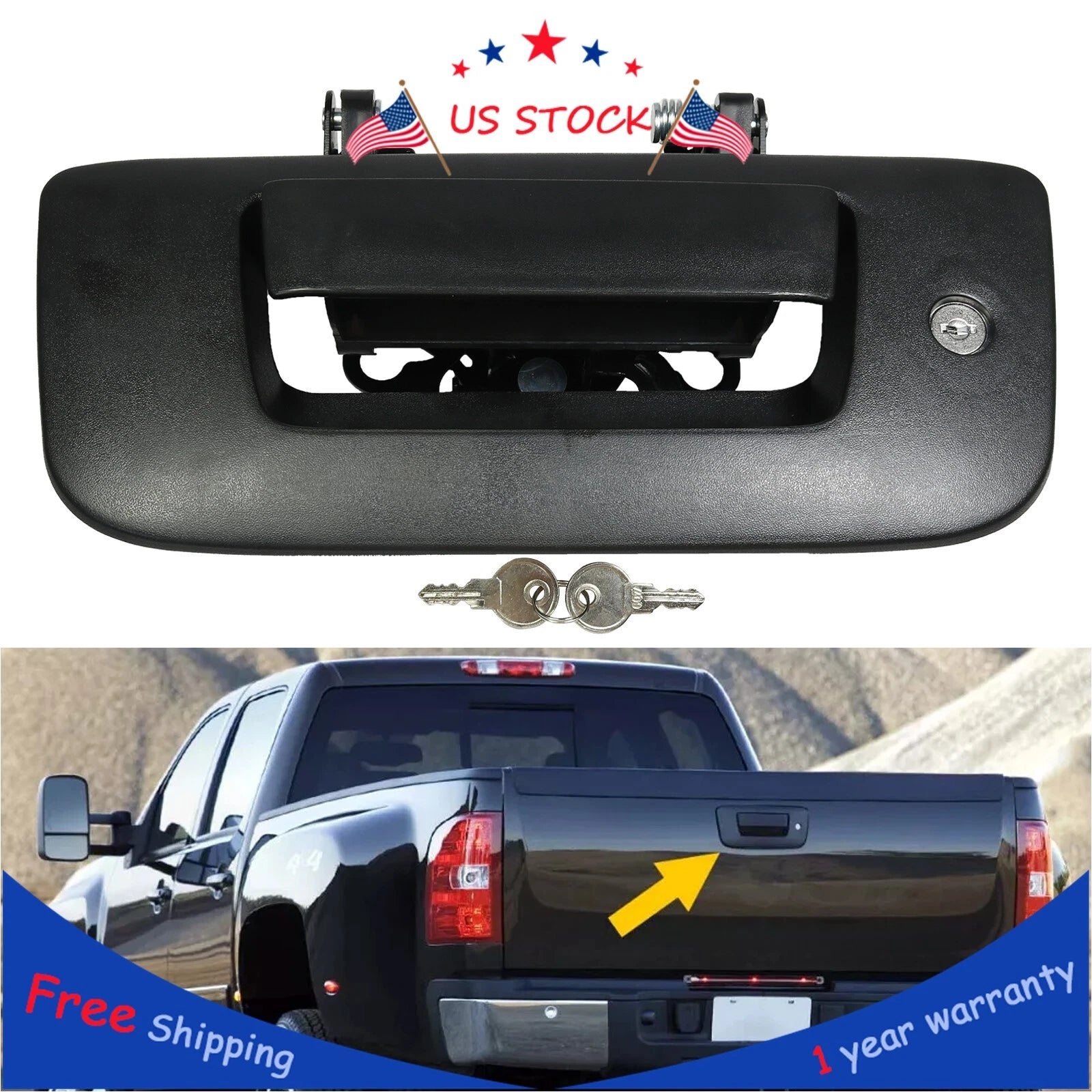 Tailgate Handle Kit for Chevy Silverado GMC Sierra (2007–2014)