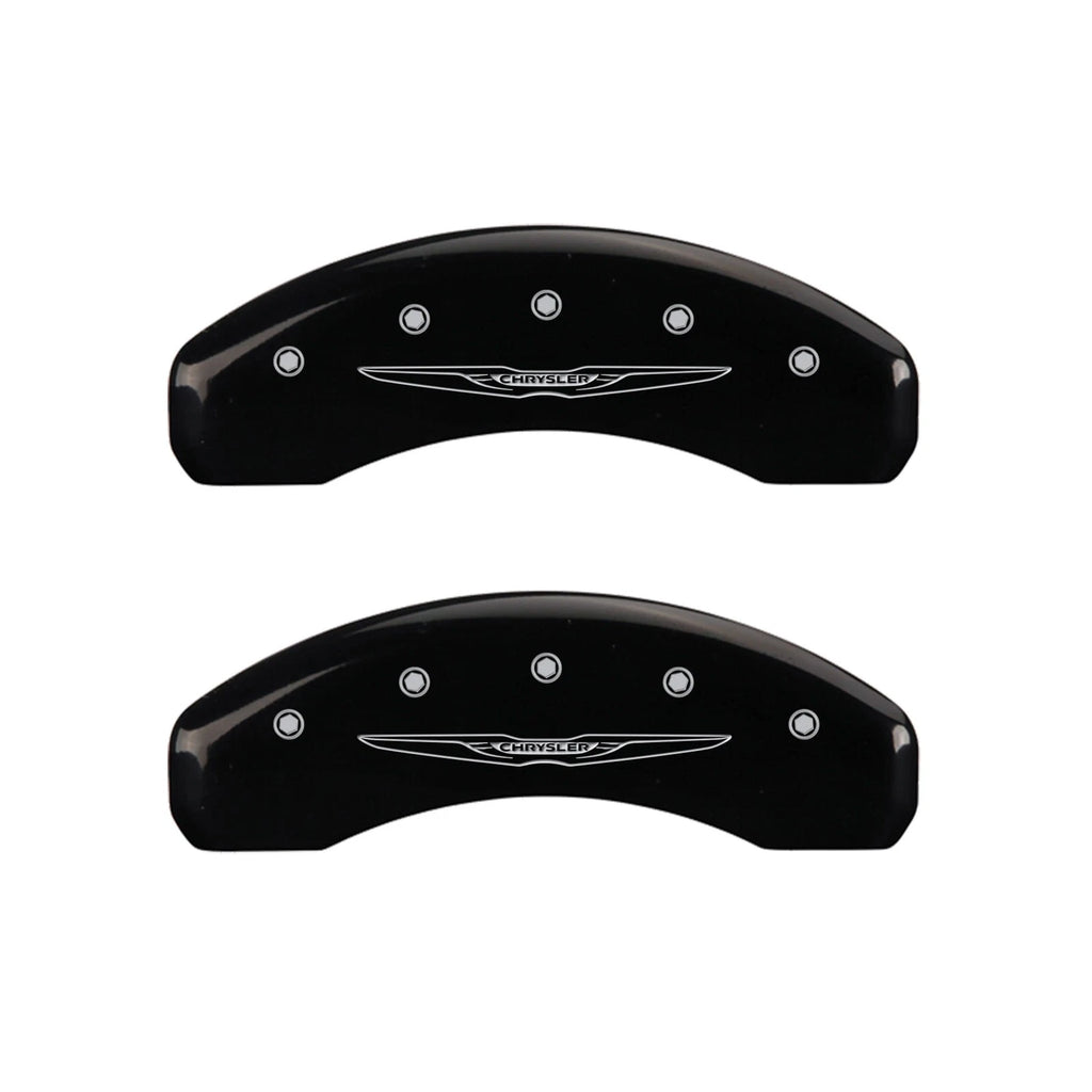 Set of 4 Gloss Black #2 Wing Caliper Covers for 2007-2009 Chrysler Aspen