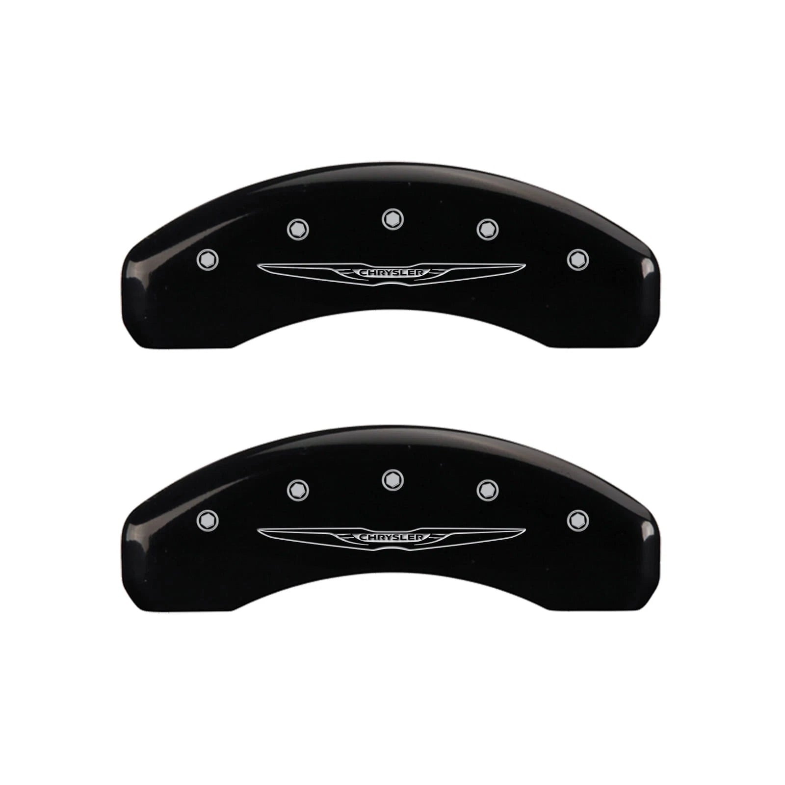 Set of 4 Gloss Black #2 Wing Caliper Covers for 2007-2009 Chrysler Aspen