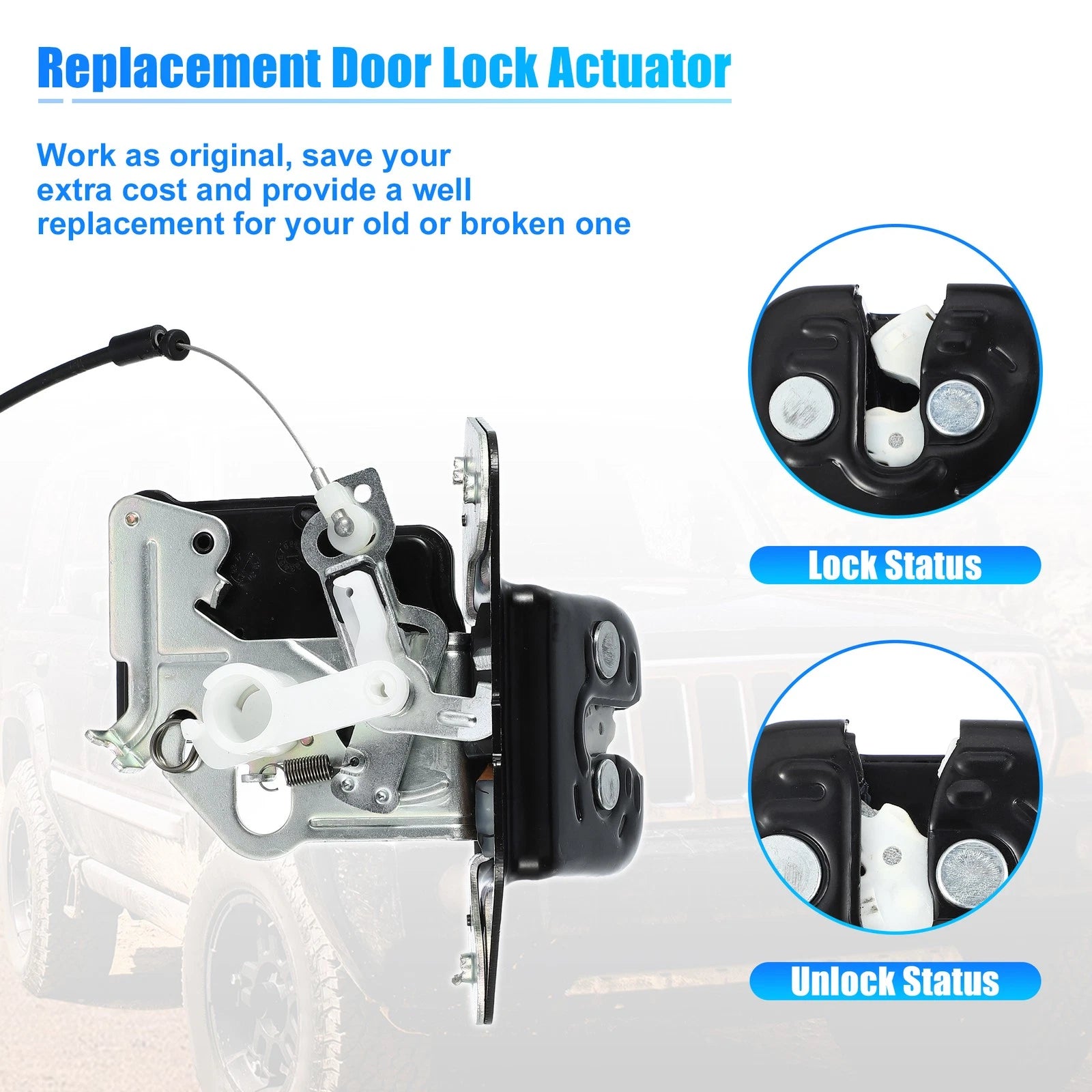 Rear Tailgate Lock Latch for Jeep Grand Cherokee, Dodge 4589131AA 