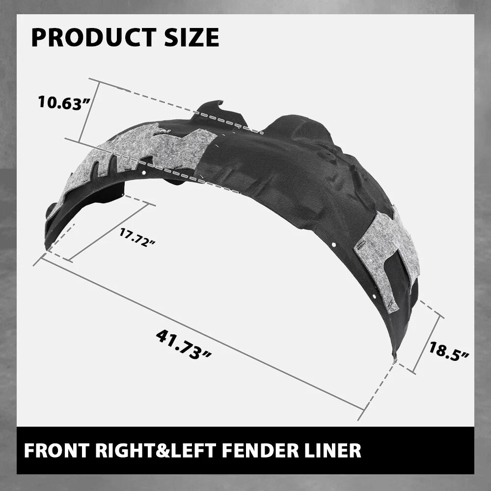 Set of 2 Front Fender Liners for Audi A7 Quattro S7 RS7