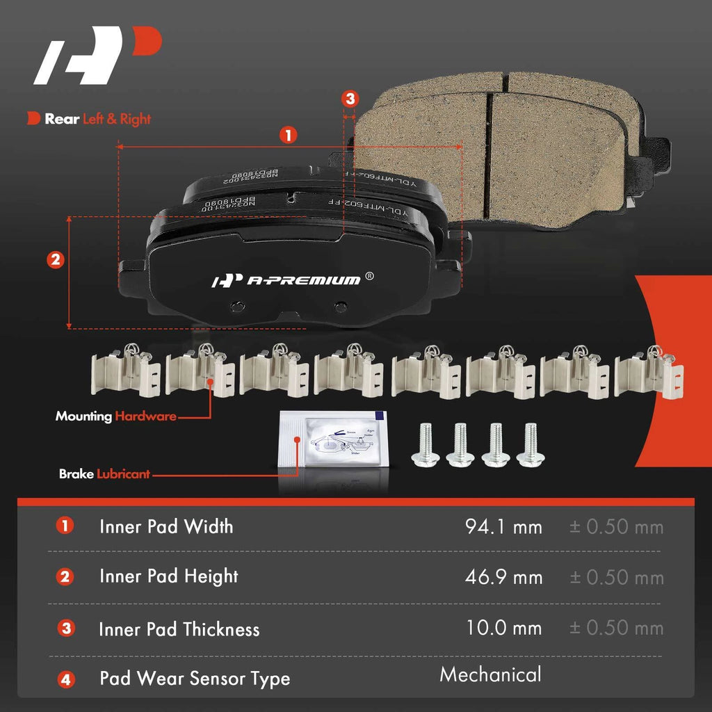 8x Front & Rear Ceramic Brake Pads for Jeep Renegade (2015–2022)