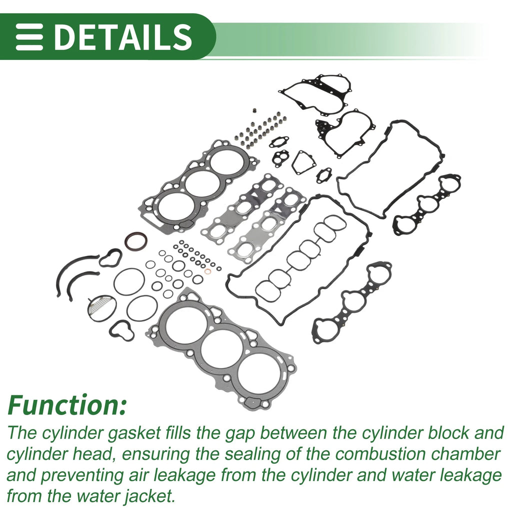 Set of 1 Cylinder Head Gasket for Infiniti QX6 (2014–2016) No.HS54587