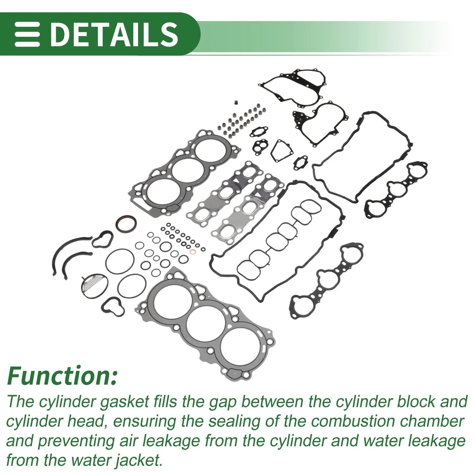 Set of 1 Cylinder Head Gasket for Infiniti QX6 (2014–2016) No.HS54587
