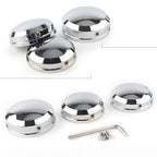 Set of 2 Chrome Upper Fork Stem Nut Covers for Harley FLS FLSS FLSTF FLSTFB FLSTFBS