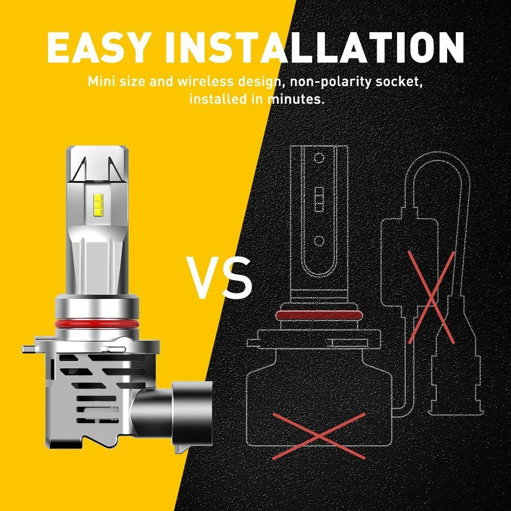 2X 9005 HB3 LED Headlight Bulb Conversion Kit High Beam 6500K for