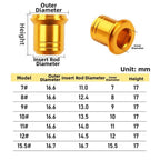 Gold Finish Reel Seat End Cap for Fishing Rod (DIY Assembly)