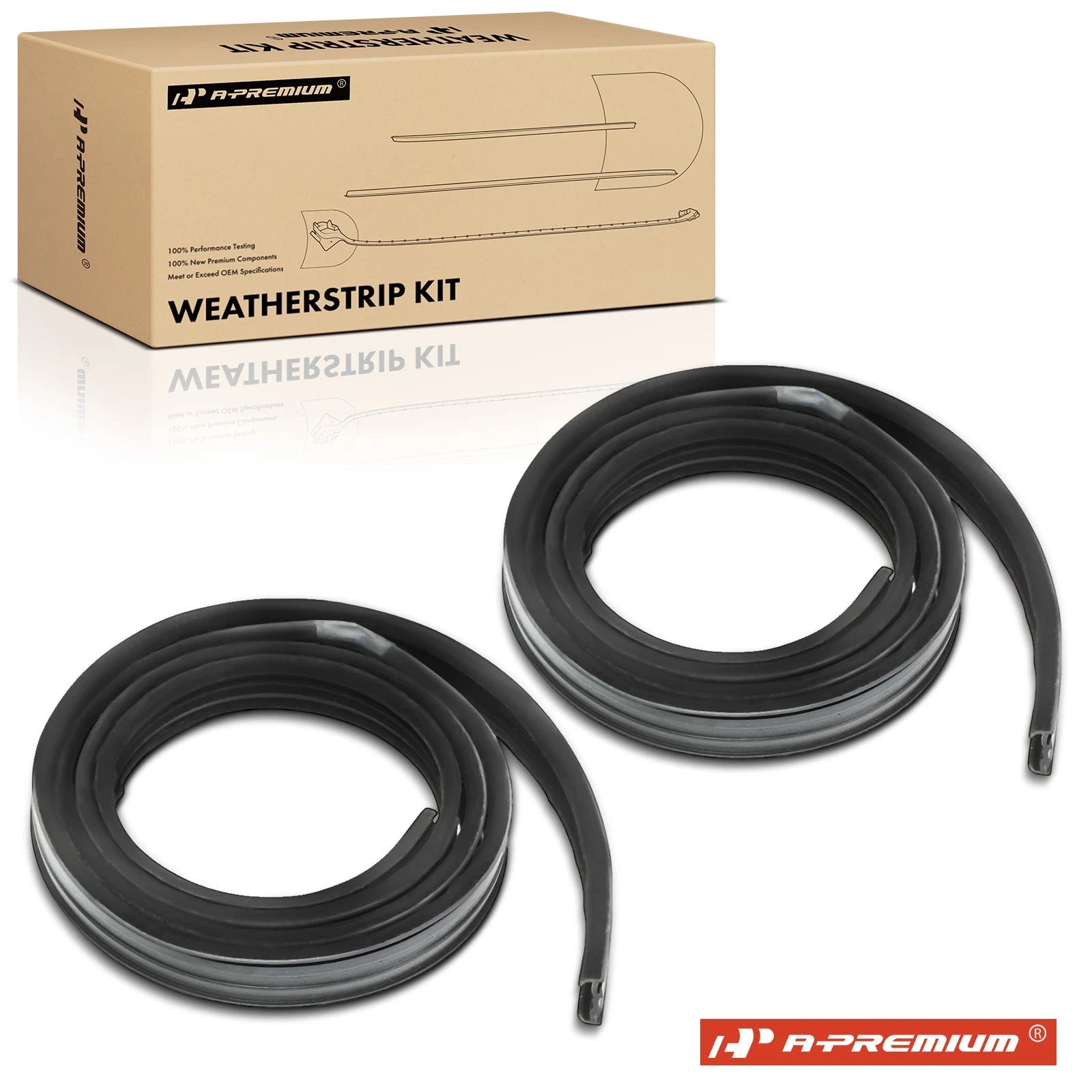 2X Front Windshield Weatherstrip Seal for Ford F-150 