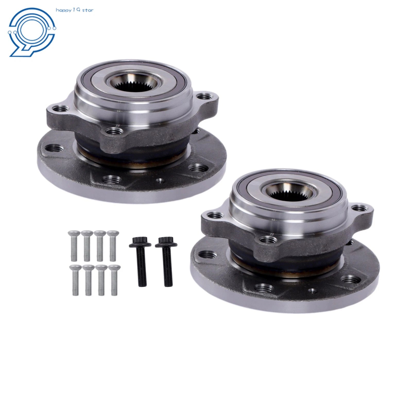 2X Front Wheel Hub & Bearing Assembly for Volkswagen Passat Jetta Tiguan