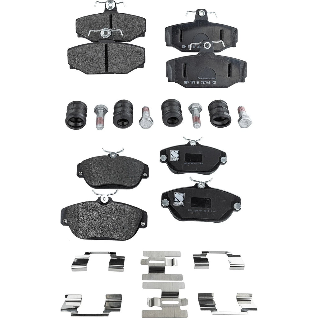 Set of 4 Semi-Metallic Brake Pads for Volvo 960 (1992–1997)