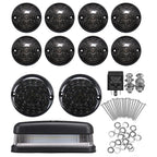 12pc Full Smoke LED Light Upgrade Kit for Land Rover Defender 90 110 130