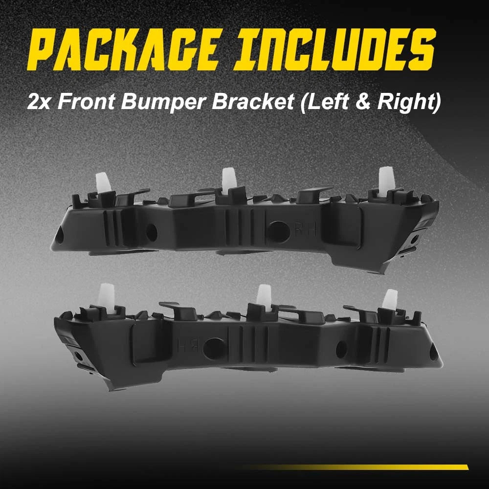 Set of 2 LH & RH Front Bumper Retainer Brackets for Kia Rio (2018–2020)