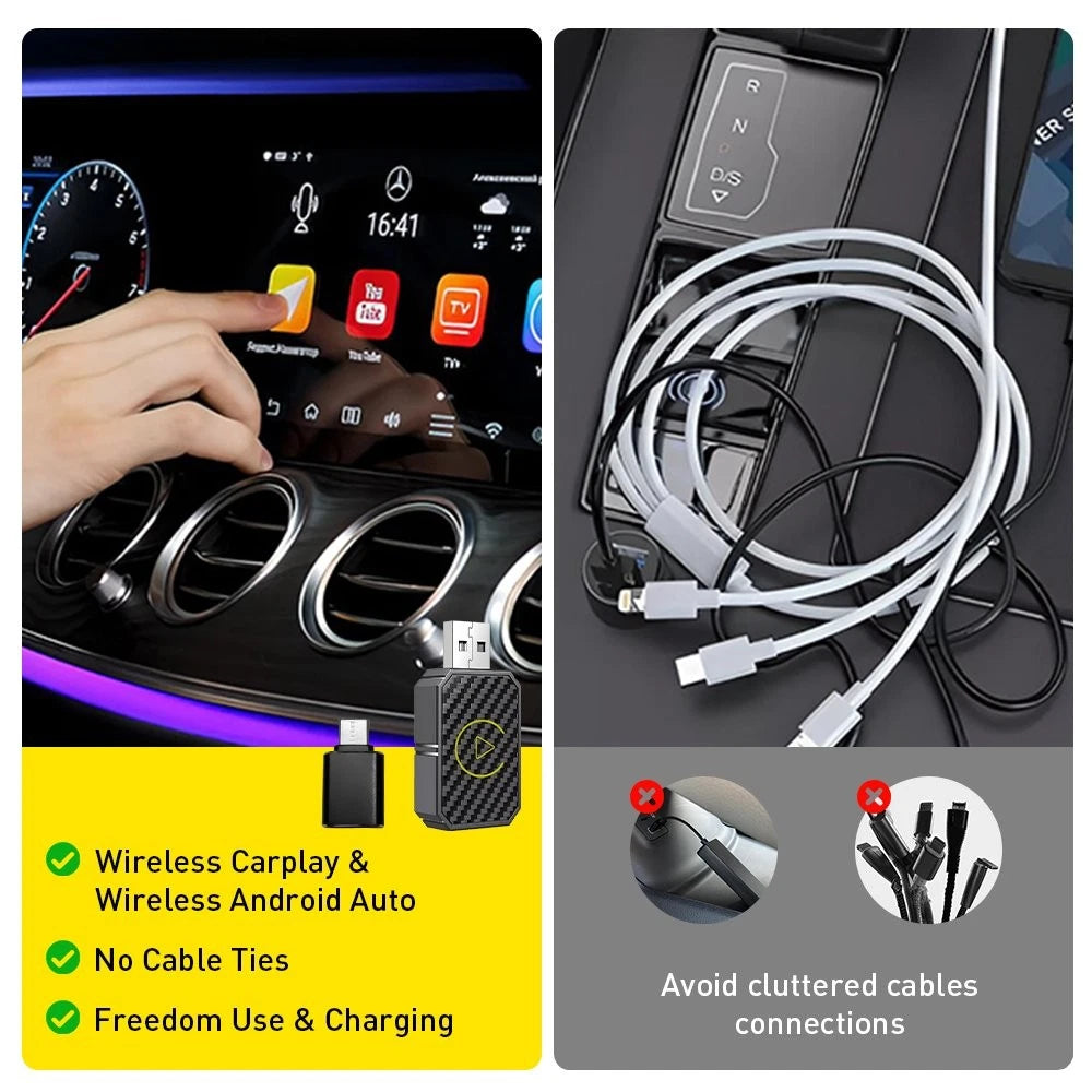 Wireless CarPlay Adapter for iPhone and Android (Universal)