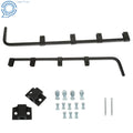 Set of 2 Black Straight Mud Flap Hangers for Semi Truck (30")