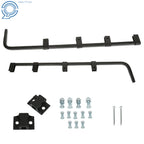 Set of 2 Black Straight Mud Flap Hangers for Semi Truck (30")