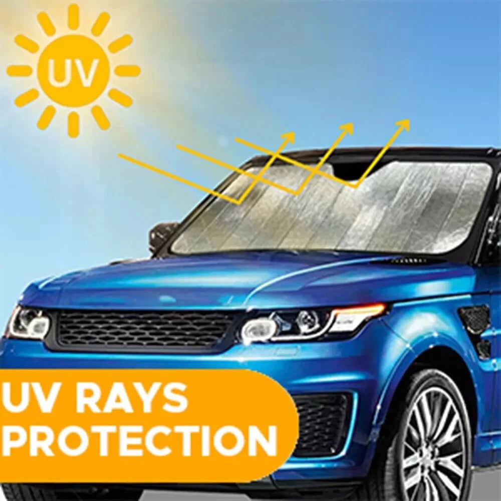 Foldable UV Block Sun Shade Cover for Car Windshield (Fits Most Models)