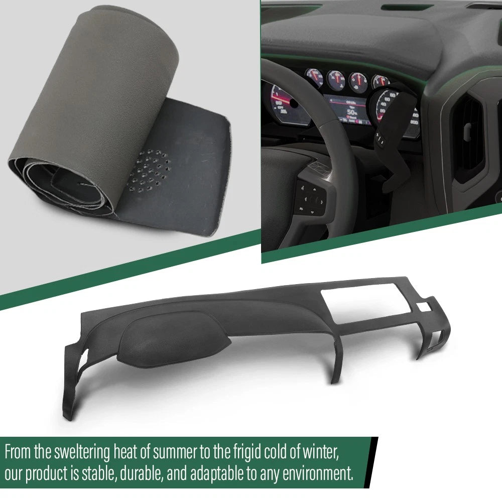 Dash Cover for Chevy Silverado GMC Sierra (2007–2013) Black TPE