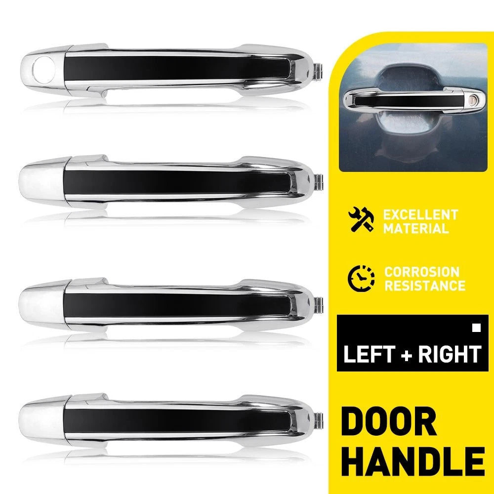 4X Black Exterior Door Handles LH & RH for Hyundai Sonata (2005–2010)
