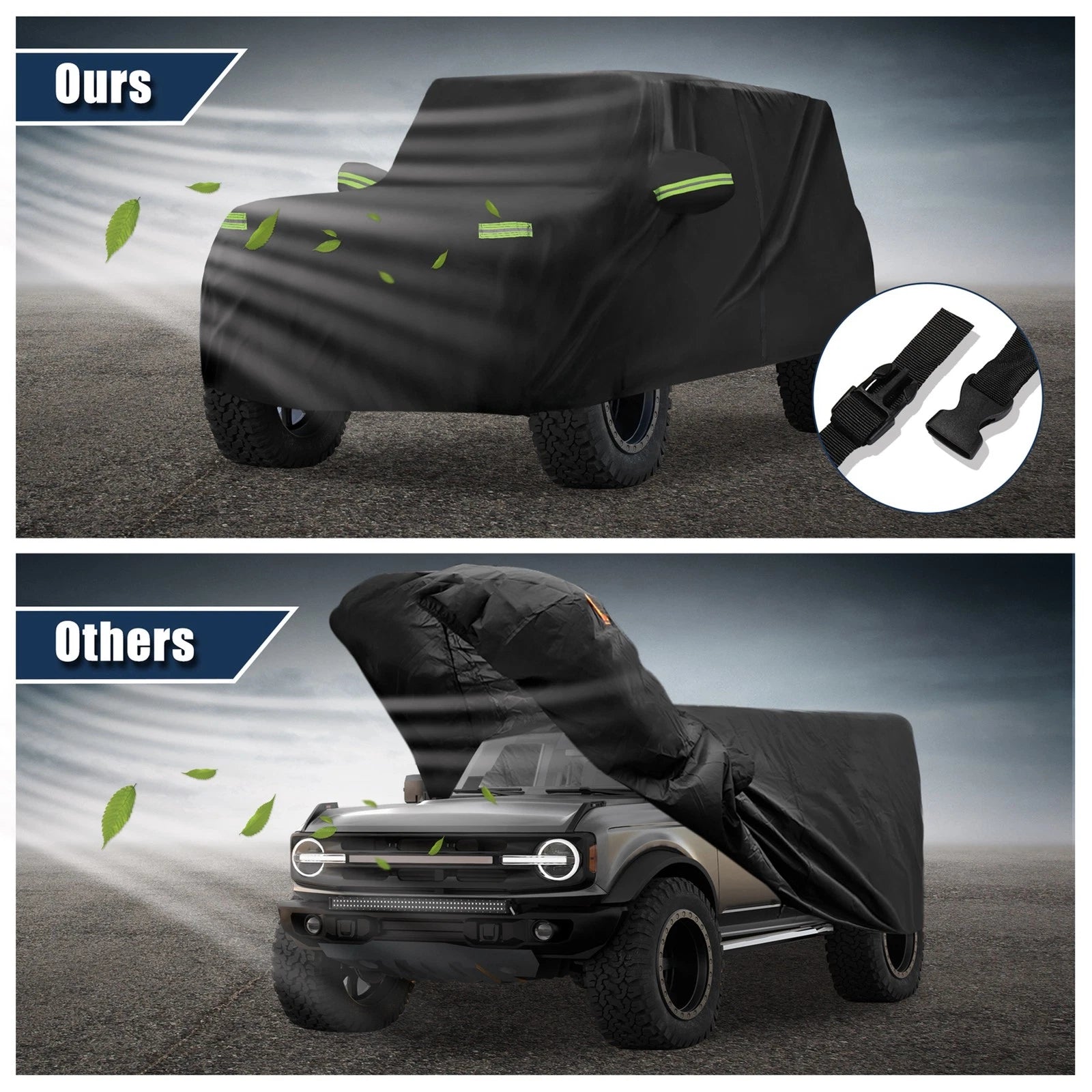 Waterproof Car Cover for Ford Bronco 4 Door (2021–2023) with Zipper