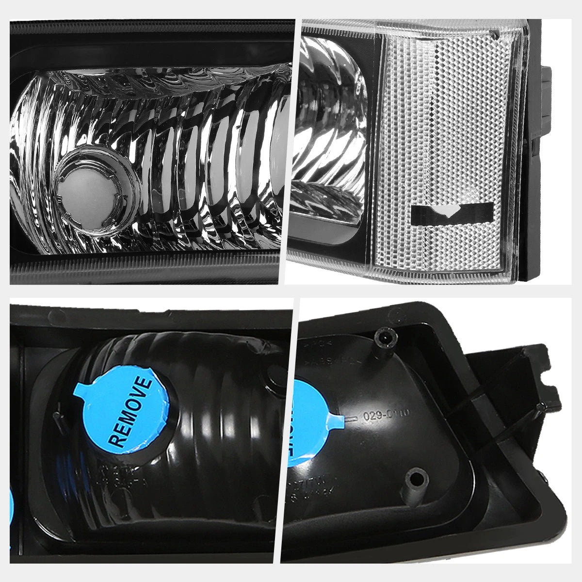 Bumper Lights for Silverado/Avalanche (2003–2007) Black Housing Clear Corner