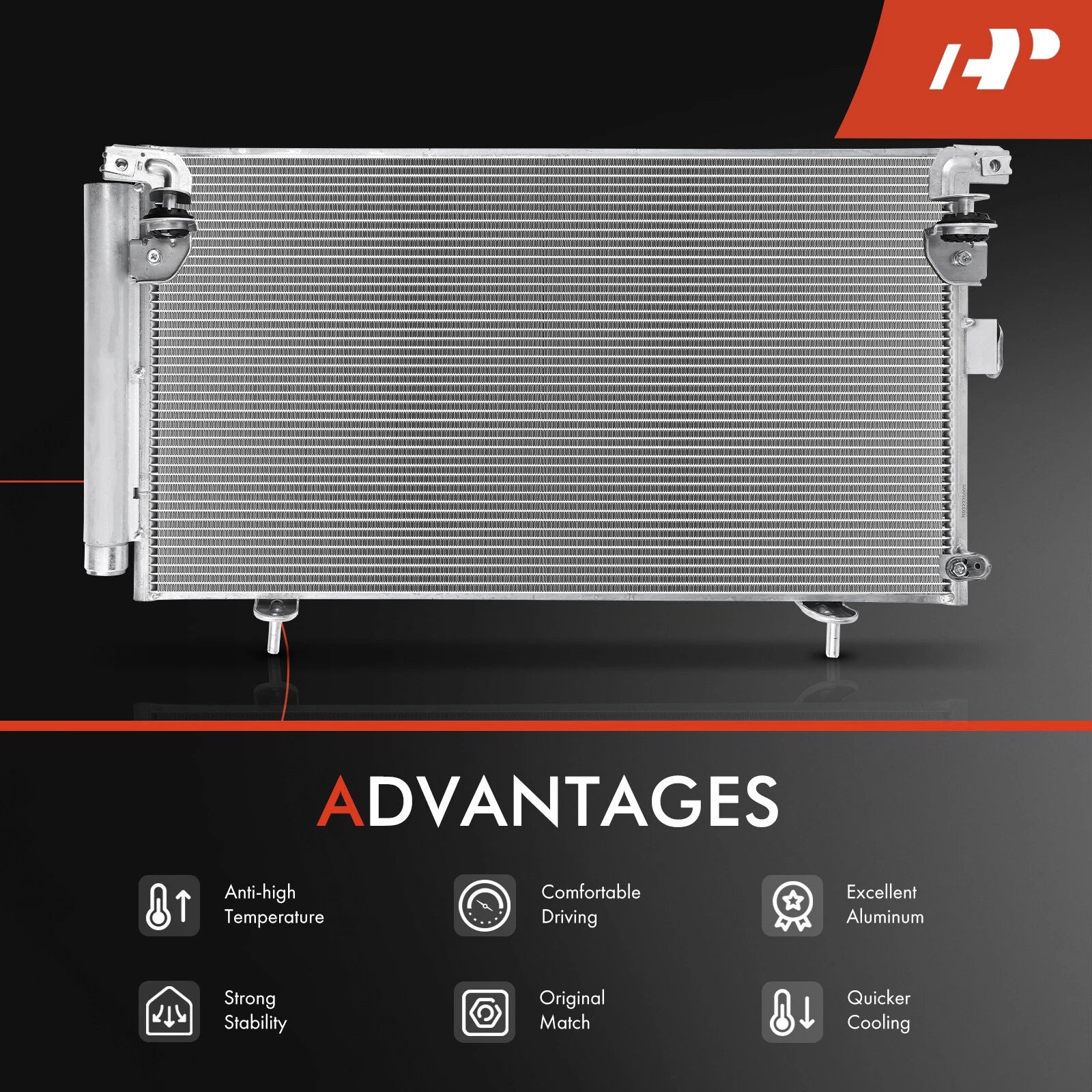 A/C Condenser with Receiver Drier for Subaru Legacy Outback (2005–2009)