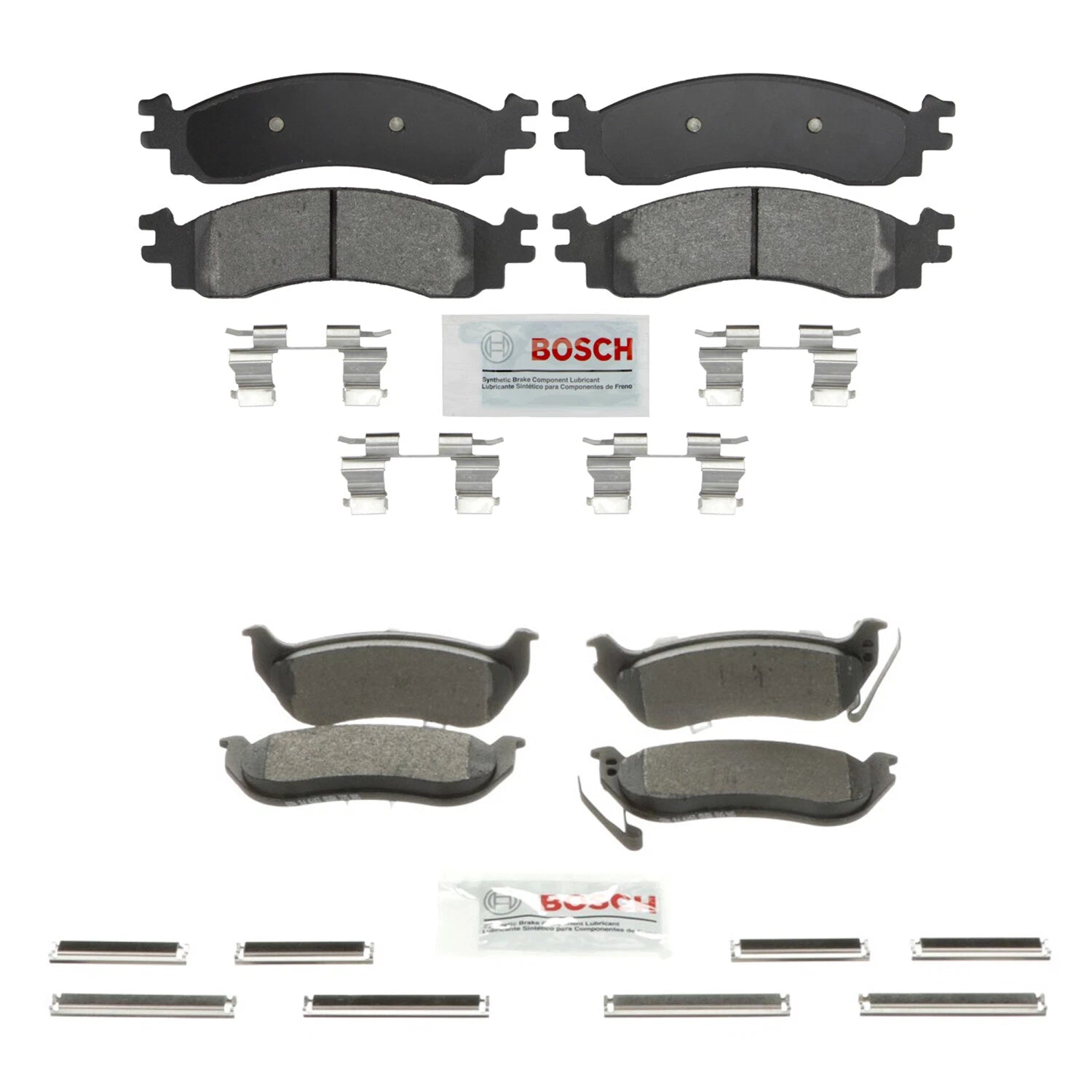 Set of 4 Bosch Severe Duty Semi-Met Disc Brake Pads for Ford Explorer