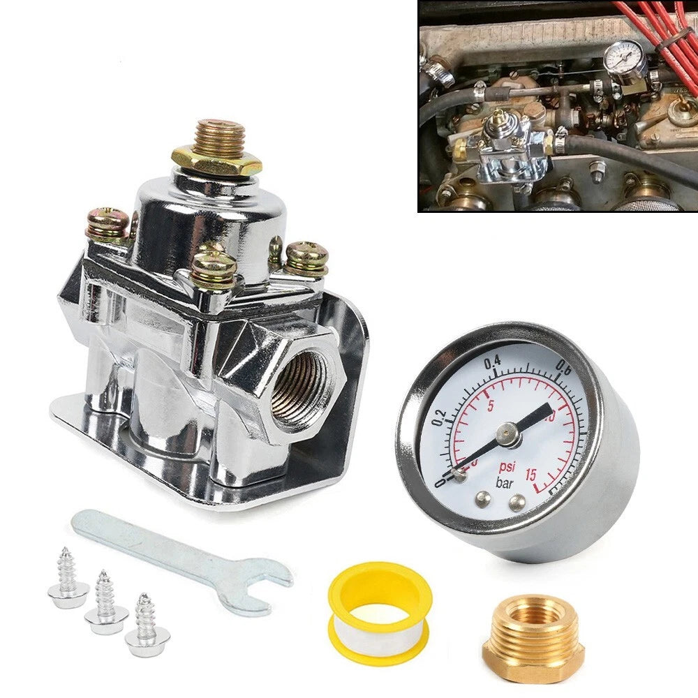 Fuel Pressure Regulator Gauge Kit for Holley Carburetor