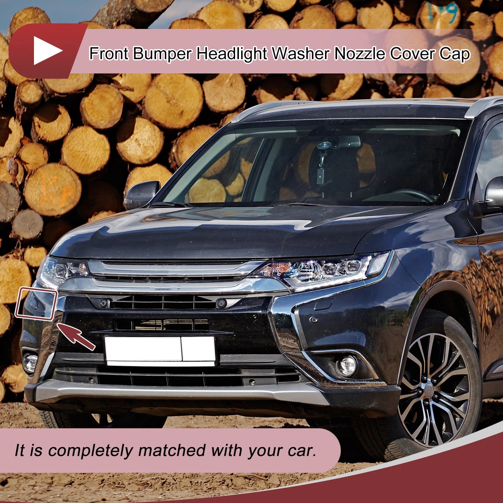 Front Right Washer Nozzle Cover Cap for Mitsubishi Outlander (2006–2018) White