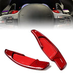 Red Carbon Fiber Steering Wheel Shift Paddle Extensions for BMW 5/7 Series