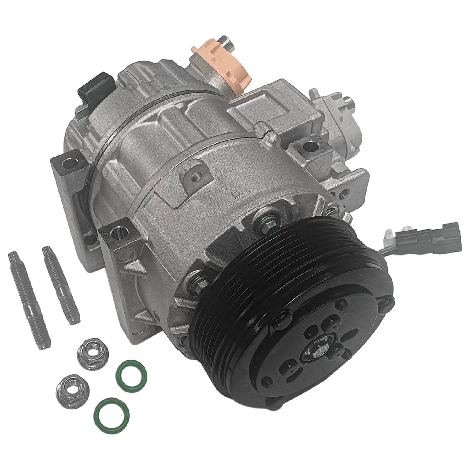 AC Compressor with 6-Groove Pulley for Ford F-250 F-350 Super Duty (2020–2022)