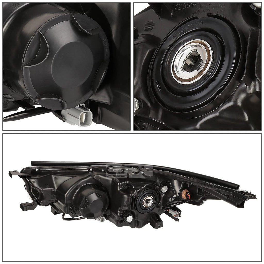 Chrome Housing Amber Corner Projector Headlight for Toyota Highlander (2014–2016)