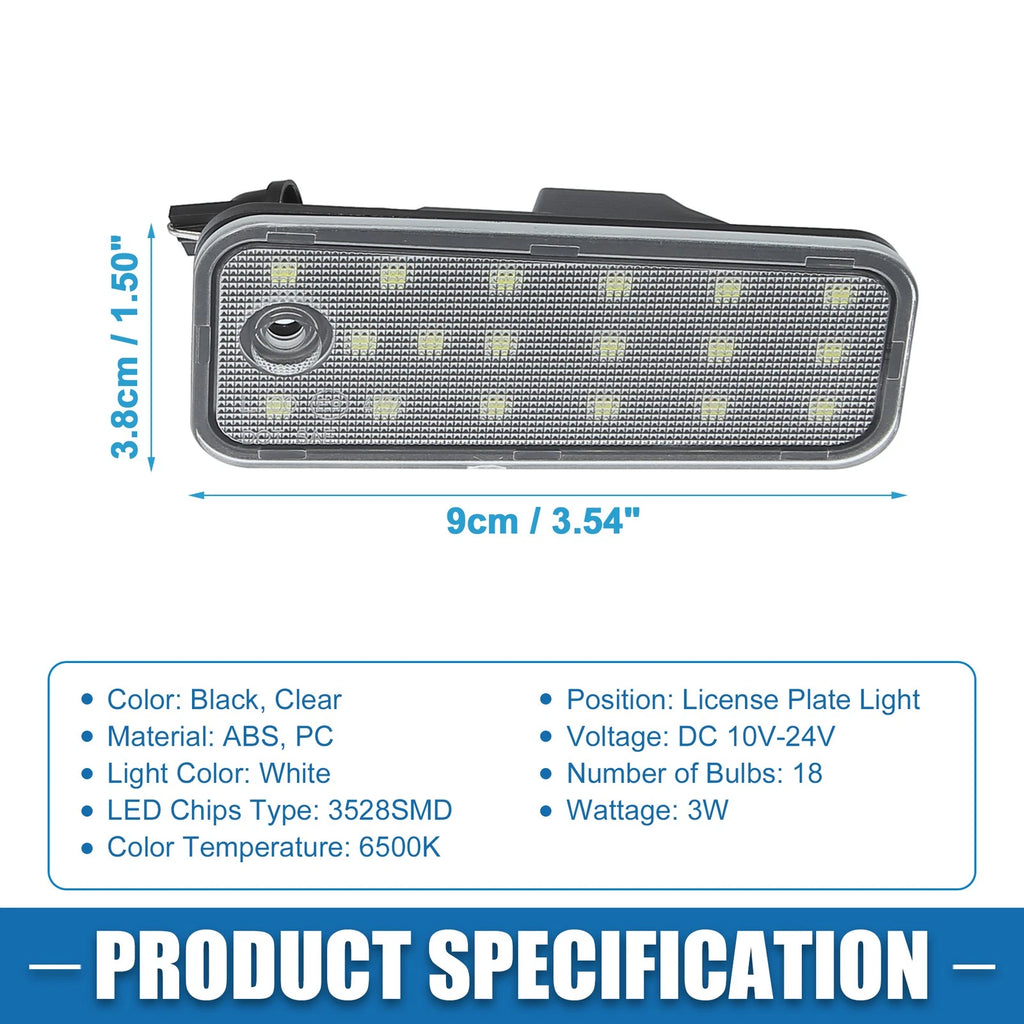 2X White LED License Plate Light No. 92501-2W000 for Hyundai Santa Fe (2013–2016)